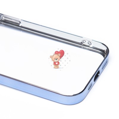 Чехол-накладка для Apple iPhone 15 (синий) - PC073 с закрытой камерой