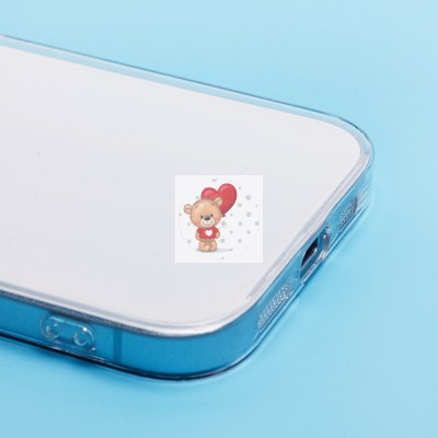 Чехол-накладка для Apple iPhone 15 (прозрачный) - PC073 с закрытой камерой