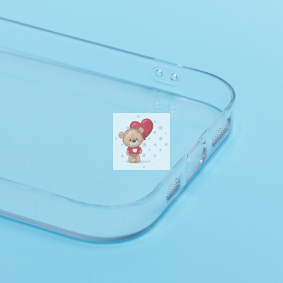 Чехол-накладка для Apple iPhone 15 (прозрачный) - PC073 с закрытой камерой