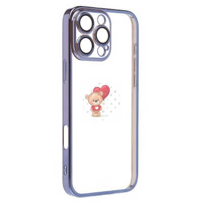 Чехол-накладка для Apple iPhone 16 Pro Max (синий) - PC073 с закрытой камерой