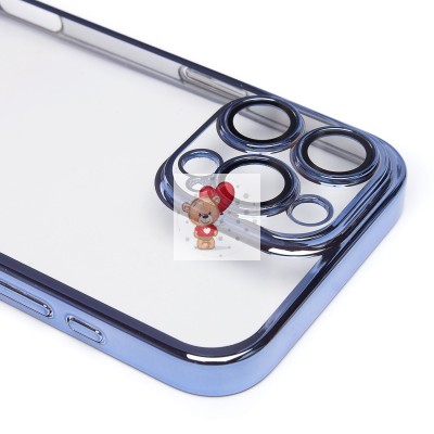 Чехол-накладка для Apple iPhone 16 Pro Max (синий) - PC073 с закрытой камерой