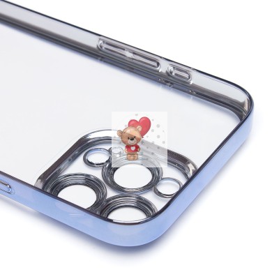 Чехол-накладка для Apple iPhone 16 Pro Max (синий) - PC073 с закрытой камерой