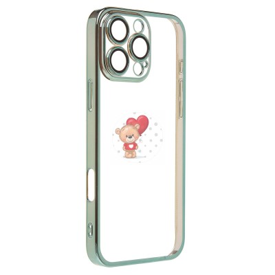 Чехол-накладка для Apple iPhone 16 Pro Max (зеленый) - PC073 с закрытой камерой