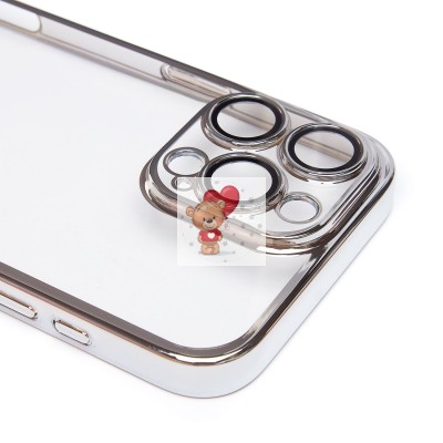 Чехол-накладка для Apple iPhone 16 Pro Max (серебяный) - PC073 с закрытой камерой