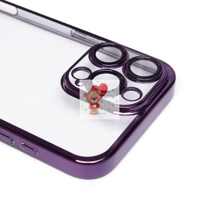 Чехол-накладка для Apple iPhone 16 Pro Max (фиолетовый) - PC073 с закрытой камерой