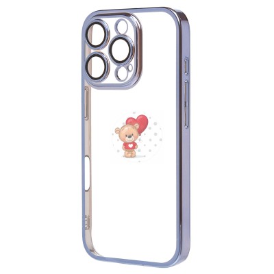 Чехол-накладка для Apple iPhone 16 Pro (синий) - PC073 с закрытой камерой