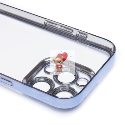 Чехол-накладка для Apple iPhone 16 Pro (синий) - PC073 с закрытой камерой