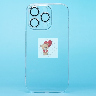 Чехол-накладка для Apple iPhone 16 Pro (прозрачный) - PC073 с закрытой камерой