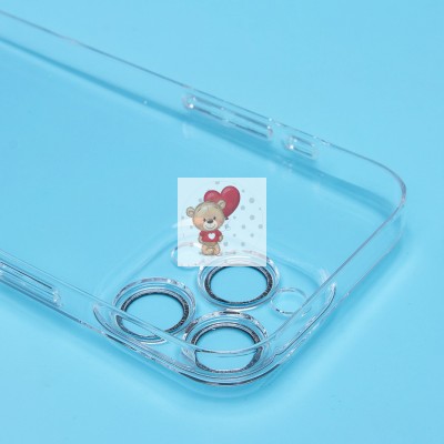 Чехол-накладка для Apple iPhone 16 Pro (прозрачный) - PC073 с закрытой камерой