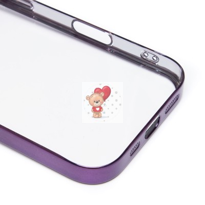 Чехол-накладка для Apple iPhone 16 Pro (фиолетовый) - PC073 с закрытой камерой