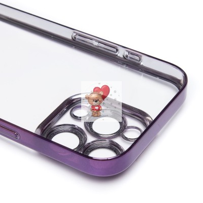 Чехол-накладка для Apple iPhone 16 Pro (фиолетовый) - PC073 с закрытой камерой