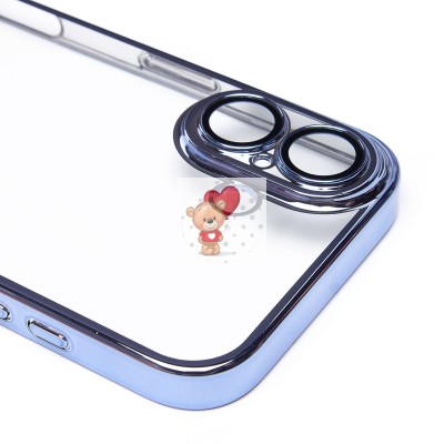 Чехол-накладка для Apple iPhone 16 (синий) - PC073 с закрытой камерой