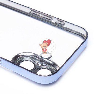 Чехол-накладка для Apple iPhone 16 (синий) - PC073 с закрытой камерой