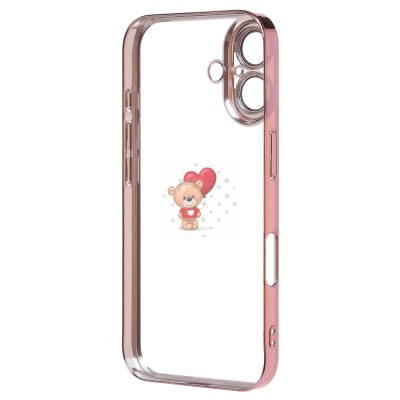 Чехол-накладка для Apple iPhone 16 (розовое золото) - PC073 с закрытой камерой Чехол-накладка для Apple iPhone 16 (розовое золото) - PC073 с закрытой камерой