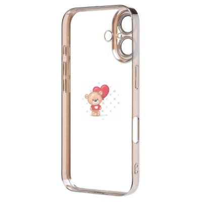 Чехол-накладка для Apple iPhone 16 (серебяный) - PC073 с закрытой камерой