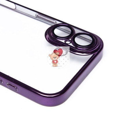 Чехол-накладка для Apple iPhone 16 (фиолетовый) - PC073 с закрытой камерой