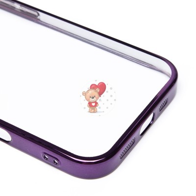 Чехол-накладка для Apple iPhone 16 (фиолетовый) - PC073 с закрытой камерой