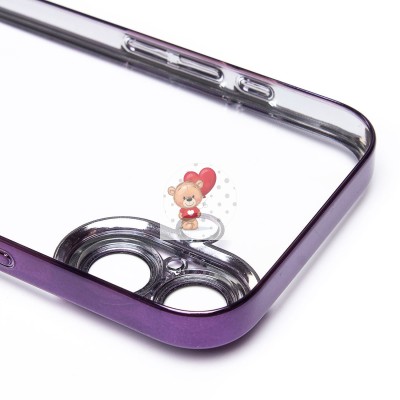 Чехол-накладка для Apple iPhone 16 (фиолетовый) - PC073 с закрытой камерой