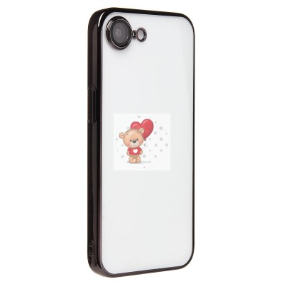 Чехол-накладка для Apple iPhone 16e (черный) - PC073 с закрытой камерой