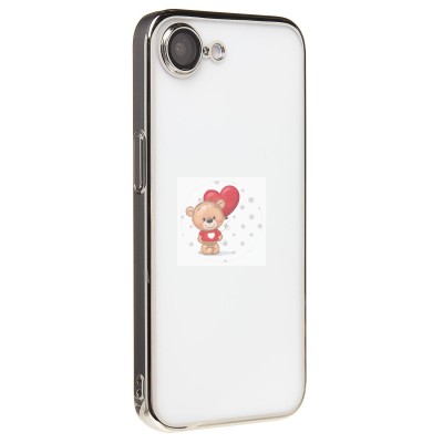 Чехол-накладка для Apple iPhone 16e (серебяный) - PC073 с закрытой камерой