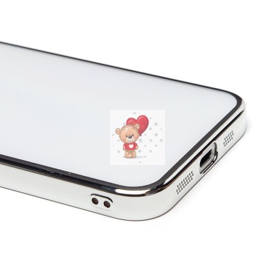 Чехол-накладка для Apple iPhone 16e (серебяный) - PC073 с закрытой камерой