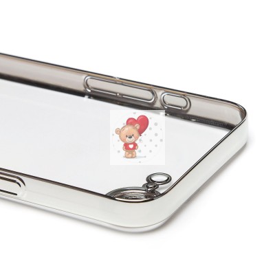 Чехол-накладка для Apple iPhone 16e (серебяный) - PC073 с закрытой камерой