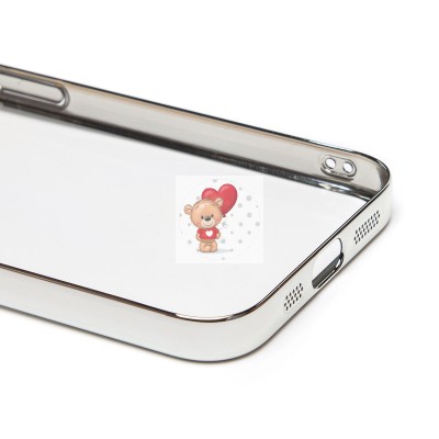 Чехол-накладка для Apple iPhone 16e (серебяный) - PC073 с закрытой камерой