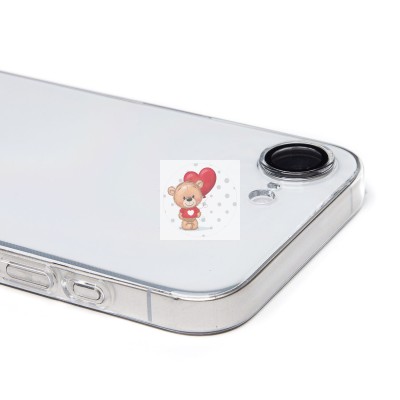 Чехол-накладка для Apple iPhone 16e (прозрачный) - PC073 с закрытой камерой