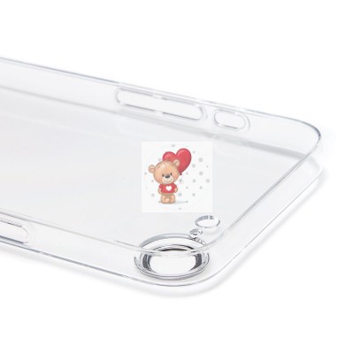 Чехол-накладка для Apple iPhone 16e (прозрачный) - PC073 с закрытой камерой