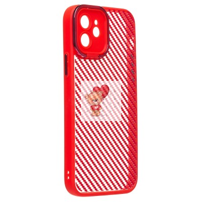 Чехол-накладка для Apple iPhone 12 (красный) - PC077