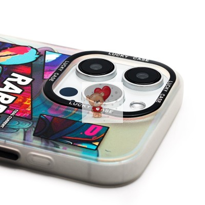 Чехол-накладка для Apple iPhone 15 Pro - (005) (многоцветный) - PC081