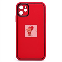 Чехол-накладка для Apple iPhone 11 (красный) - PC084 экокожа