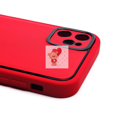 Чехол-накладка для Apple iPhone 11 (красный) - PC084 экокожа