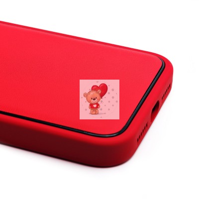 Чехол-накладка для Apple iPhone 11 (красный) - PC084 экокожа