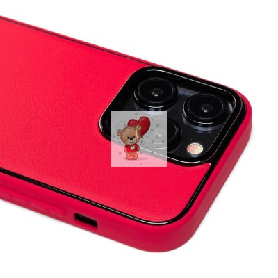 Чехол-накладка для Apple iPhone 14 Pro (красный) - PC084 экокожа