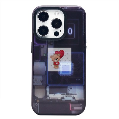 Чехол-накладка для Apple iPhone 15 Pro (многоцветный) - PC088