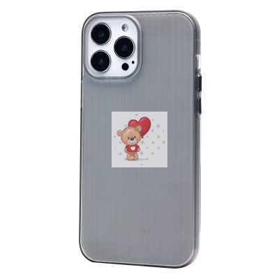 Чехол-накладка для Apple iPhone 13 Pro Max (матовый прозрачный/черный) - PC089