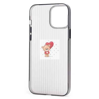 Чехол-накладка для Apple iPhone 13 Pro Max (матовый прозрачный/черный) - PC089