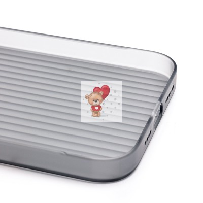 Чехол-накладка для Apple iPhone 13 Pro Max (матовый прозрачный/черный) - PC089