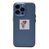 Чехол-накладка для Apple iPhone 13 Pro (матовый прозрачный/черный) - PC089