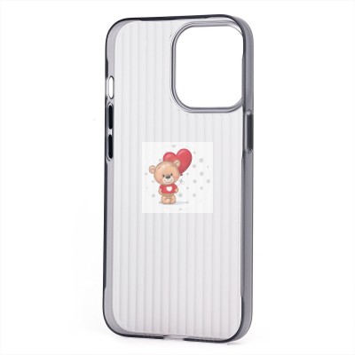 Чехол-накладка для Apple iPhone 13 Pro (матовый прозрачный/черный) - PC089