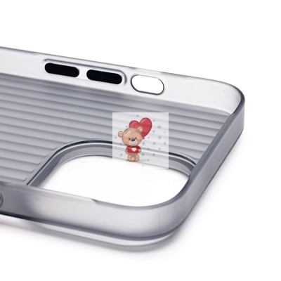 Чехол-накладка для Apple iPhone 13 Pro (матовый прозрачный/черный) - PC089