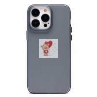 Чехол-накладка для Apple iPhone 14 Pro Max (матовый прозрачный/черный) - PC089