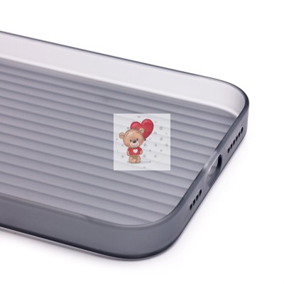 Чехол-накладка для Apple iPhone 14 Pro Max (матовый прозрачный/черный) - PC089