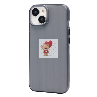 Чехол-накладка для Apple iPhone 13 (матовый прозрачный/черный) - PC089 Чехол-накладка для Apple iPhone 13 (матовый прозрачный/черный) - PC089