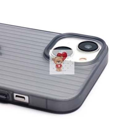 Чехол-накладка для Apple iPhone 13 (матовый прозрачный/черный) - PC089 Чехол-накладка для Apple iPhone 13 (матовый прозрачный/черный) - PC089