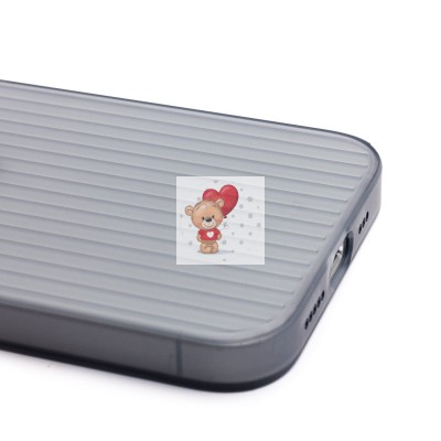 Чехол-накладка для Apple iPhone 13 (матовый прозрачный/черный) - PC089 Чехол-накладка для Apple iPhone 13 (матовый прозрачный/черный) - PC089