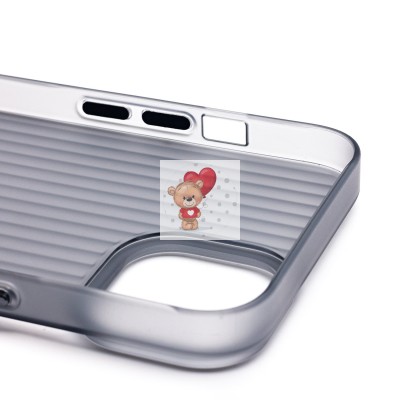 Чехол-накладка для Apple iPhone 13 (матовый прозрачный/черный) - PC089 Чехол-накладка для Apple iPhone 13 (матовый прозрачный/черный) - PC089