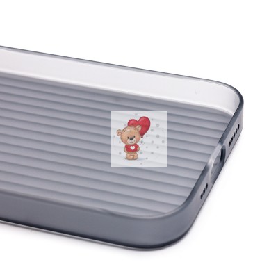 Чехол-накладка для Apple iPhone 13 (матовый прозрачный/черный) - PC089 Чехол-накладка для Apple iPhone 13 (матовый прозрачный/черный) - PC089