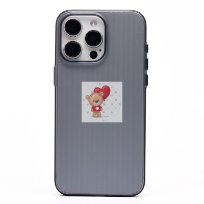 Чехол-накладка для Apple iPhone 15 Pro Max (матовый прозрачный/черный) - PC089 Чехол-накладка для Apple iPhone 15 Pro Max (матовый прозрачный/черный) - PC089